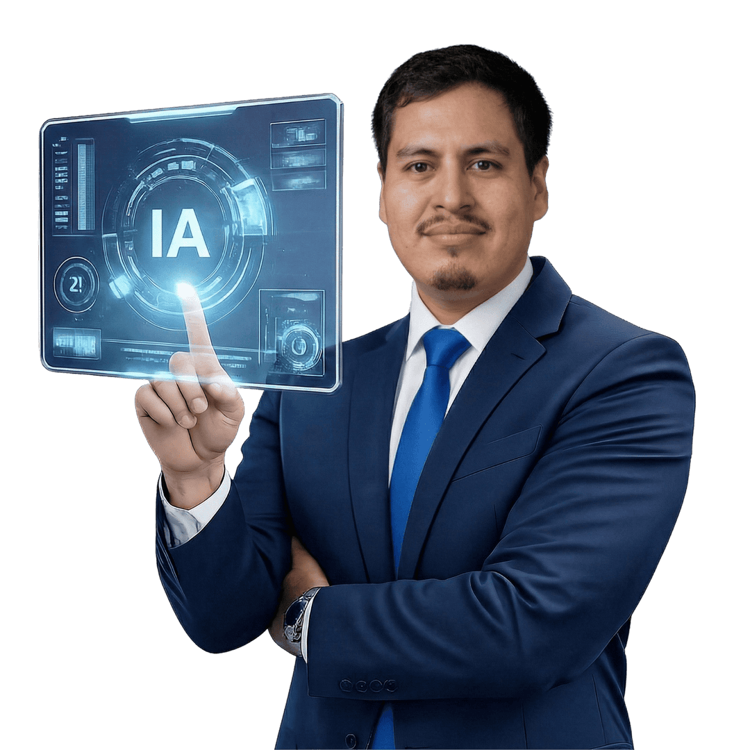 Profesor usando Inteligencia Artificial en el aula - Docentes Lat